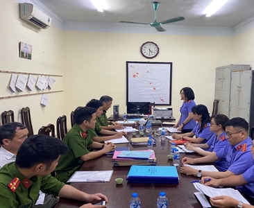 Viện KSND cấp huyện gồm Quốc Oai, Thanh Xuân phối hợp liên ngành kiểm tra...